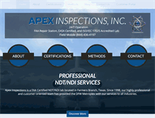 Tablet Screenshot of apexinspections.com