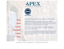 Tablet Screenshot of apexinspections.net